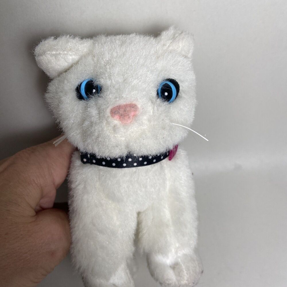 Vintage Battat White Kitty Cat Kitten  Plush Stuffed Animal 6 inch